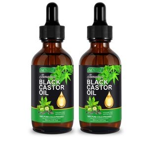 2 Pk ALiver Jamaican Black Castor Oil 100% Pure Cold Pressed 4oz Hair Skin Body